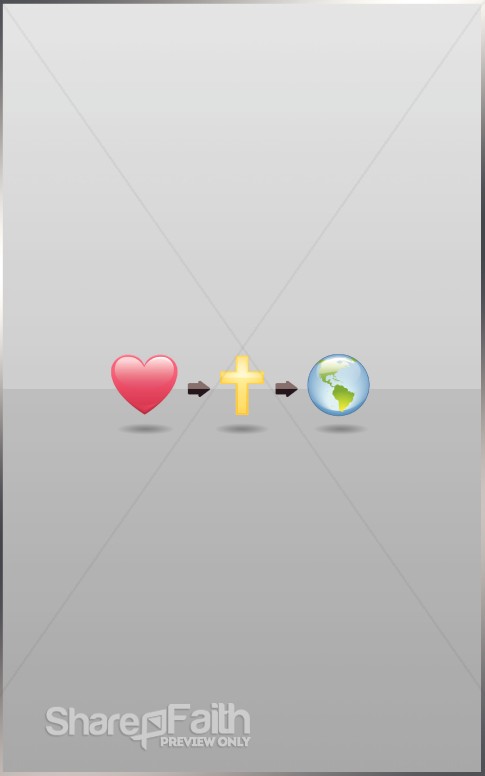 Heart, Cross, and Earth Valentines Bulletin Cover