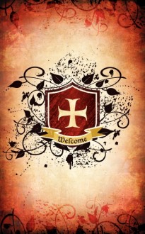 Cross Crest with Banner Easter Church Bulletin