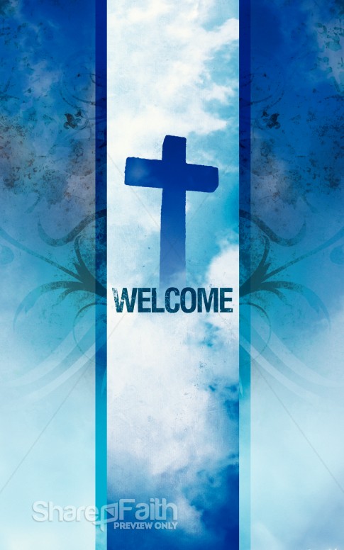 Blue Cross Easter Church Bulletin Cross Bulletin Covers