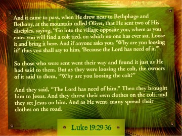 Palm Sunday Easter Passover PowerPoint