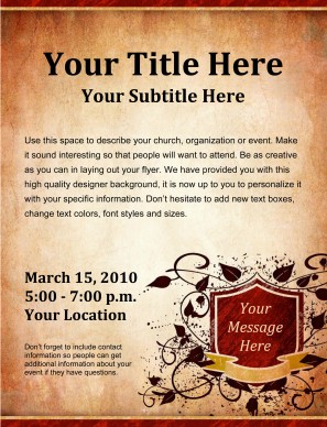 Shield of Faith Church Flyer