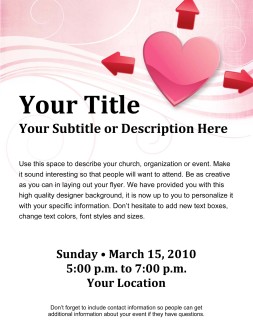 Valentines Day Expanding Love Church Flyer