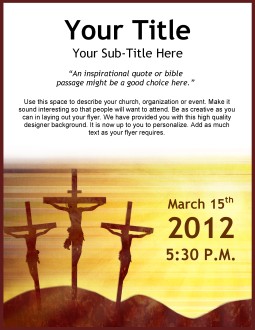 Jesus Crucifixion Flyer