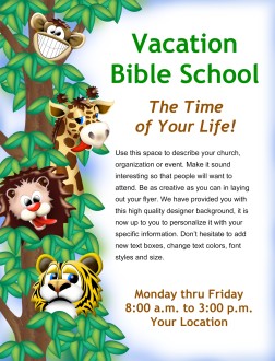 Vacation Bible School Flyer