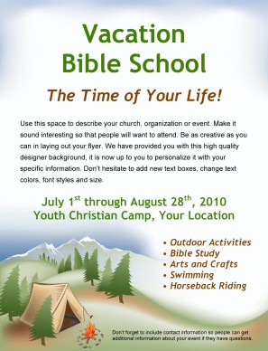 Bible Camp Flyer Template | Flyer Templates