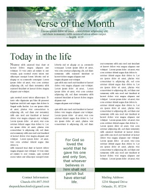 Spring Season Church Newsletter