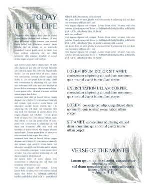 Christian Newsletter Templates