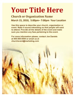 Harvest Flyer