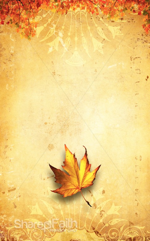 Fall Leaf Bulletin Cover | Harvest Fall Church Bulletin Covers