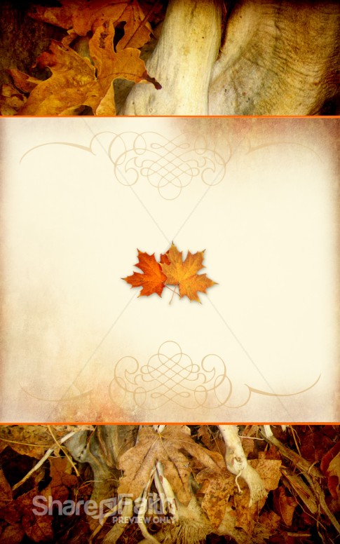 Autumn Leaves Bulletin Cover