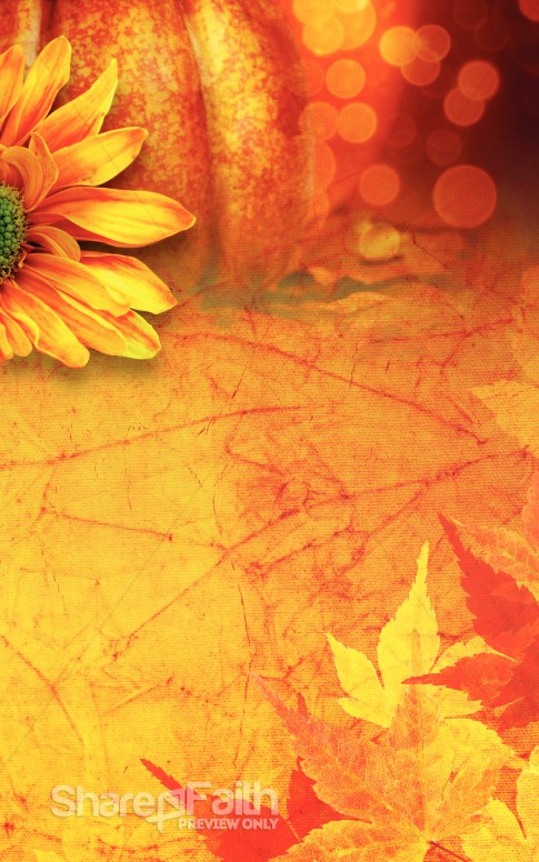 Thanksgiving Flower Bulletin Cover