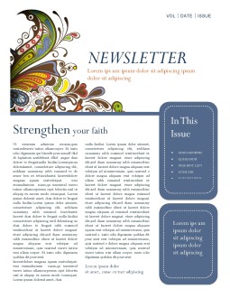 Retro Church Newsletter Template