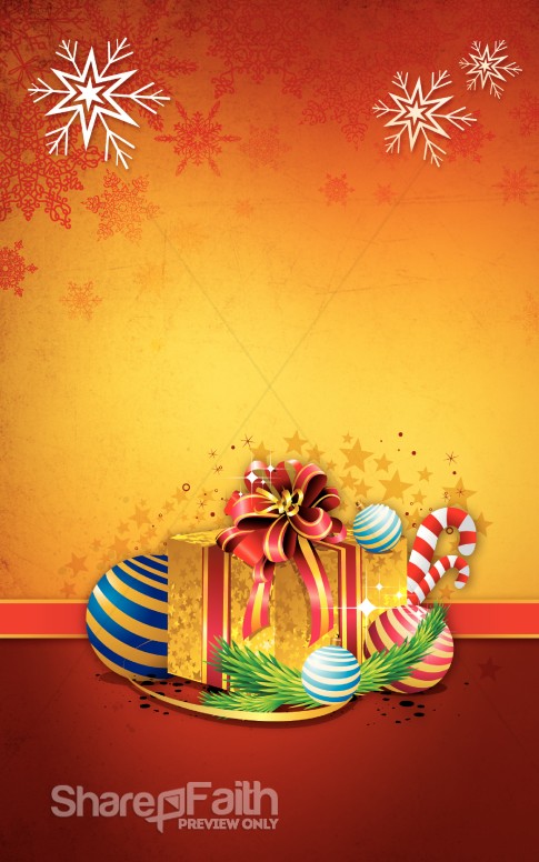 Christmas Gifts Church Bulletin Cover