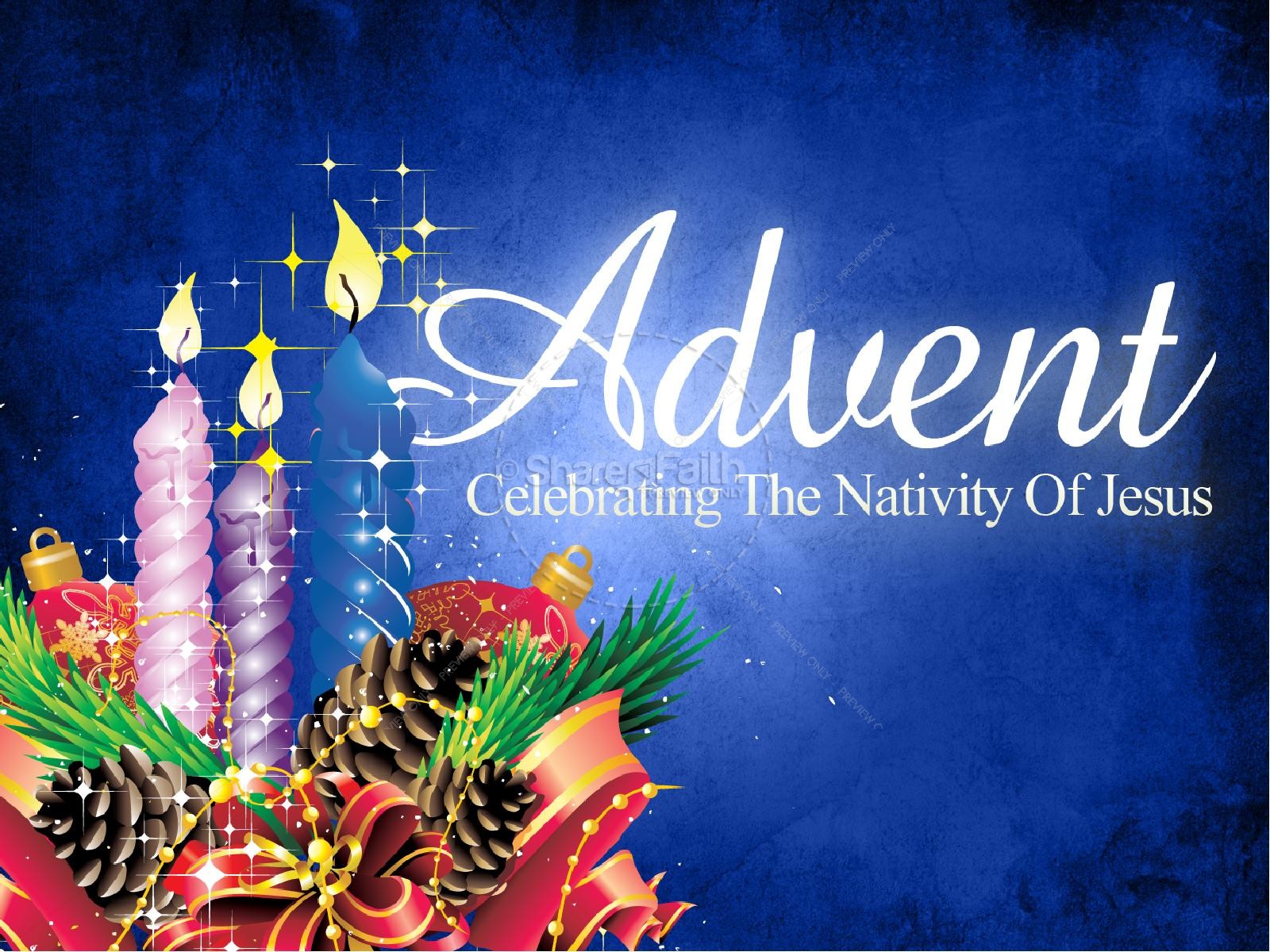 Advent PowerPoint Template Christmas PowerPoints