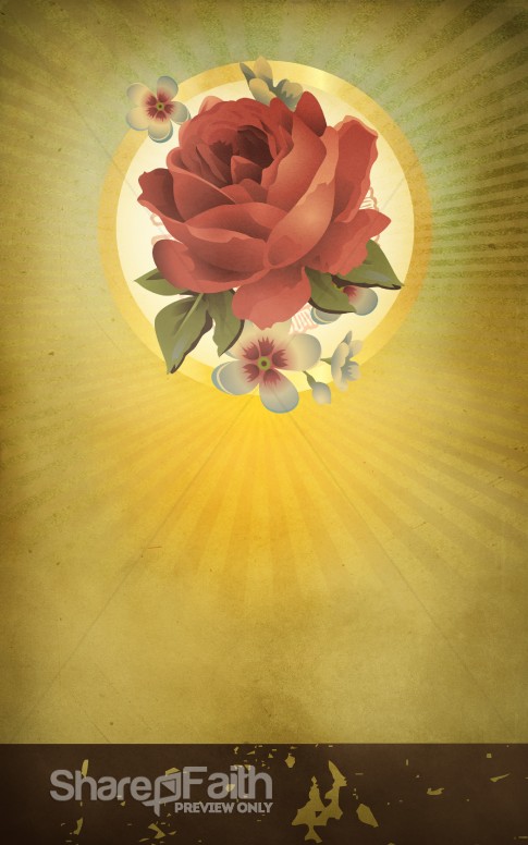 Valentine Rose Church Bulletin Cover | Love Bulletin Covers