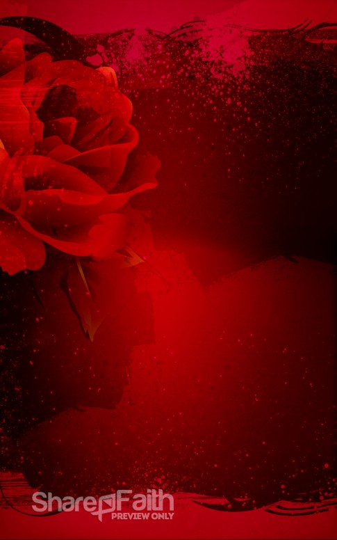 Valentines Flower Church Bulletin Cover