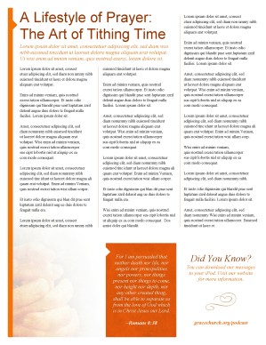 Prayer Church Newsletter