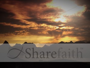 Sunset Mountains Worship Background