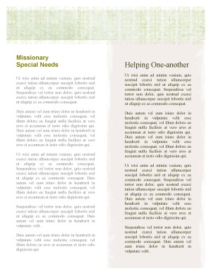 Almsgiving Church Newsletter