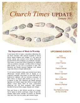 Lent Church Newsletter Template