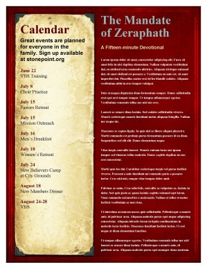 Tree Church Newsletter Template