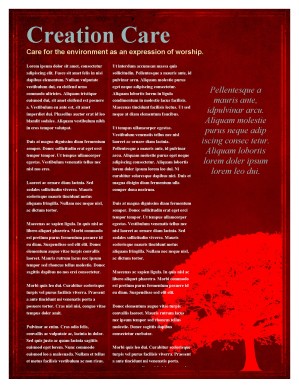 Tree Church Newsletter Template