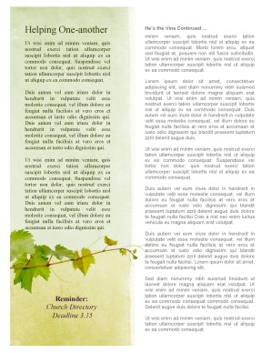 Abide In Me Church Newsletter