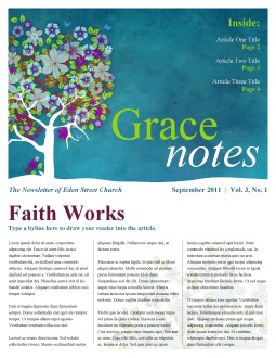 Blossom Tree Church Newsletter Template