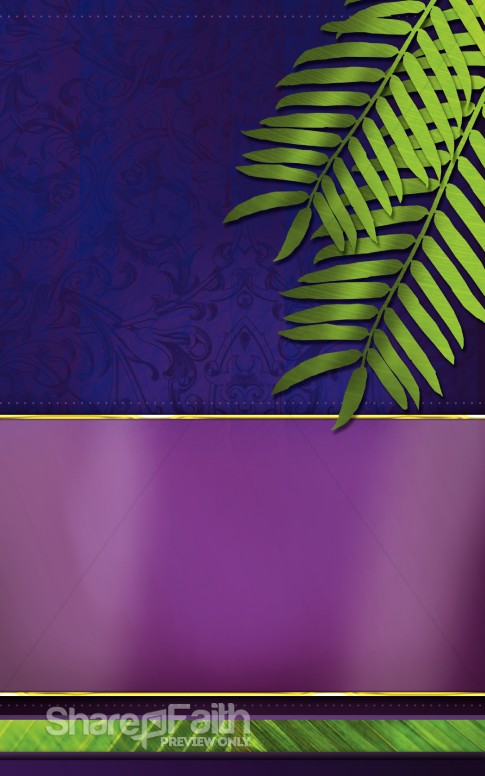 Palm Sunday Church Bulletin Design