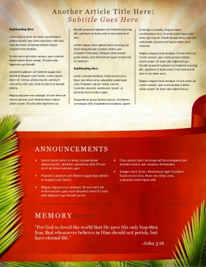 Palm Sunday Jerusalem Newsletter