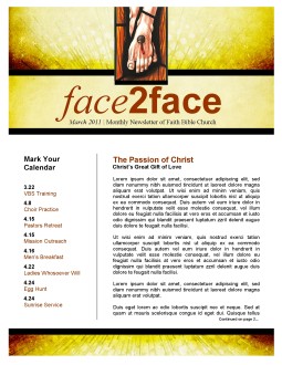 Easter Season Church Newsletter Template