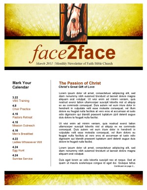 Easter Season Church Newsletter Template