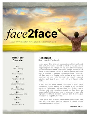 Worshipper Church Newsletter Template