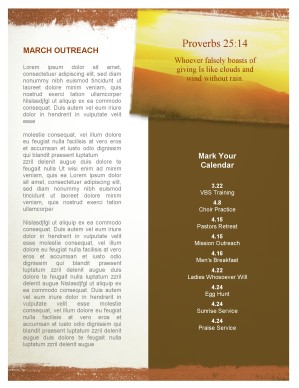 Worshipper Church Newsletter