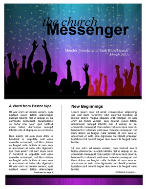Celebration Church Newsletter Template