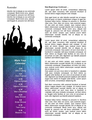 Celebration Church Newsletter Template