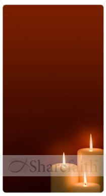 Three Candles Banner Widget