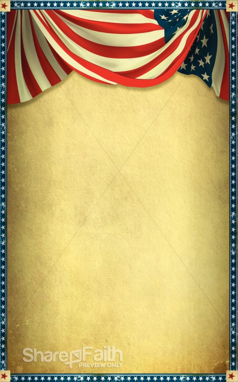 Stars and Stripes Church Bulletin Cover