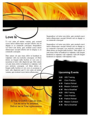 Orange Flower Church Newsletter