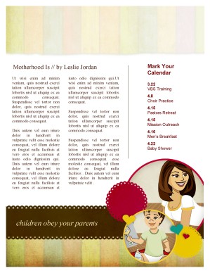 Mother's Day Church Newsletter