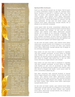 Pentecost Fire Church Newsletter