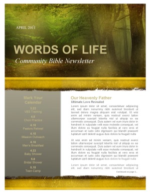 Forest Scene Church Newsletter