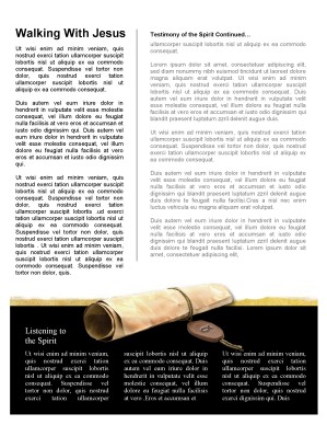 Testimony Church Newsletter