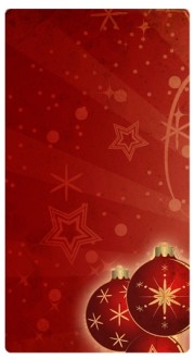 Red Christmas Ornaments Banner Widget