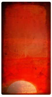 Red Sunset Banner Widget