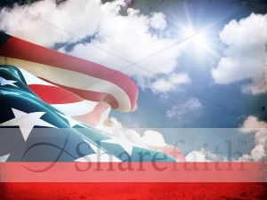 Stars and Stripes Worship Background