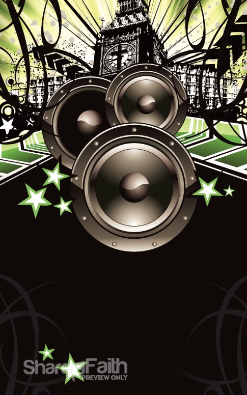 Loudspeakers Church Bulletin Cover