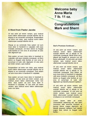 Colorful Church Newsletter