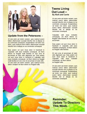 Colorful Church Newsletter