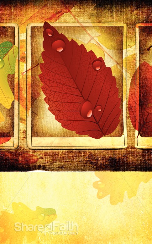 Autumn Season Church Bulletin Cover | Harvest Fall Church Bulletin Covers